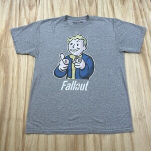 Bethesda Fallout Vault Boy T-Shirt Gray Men's Large Video Game Graphic Tee